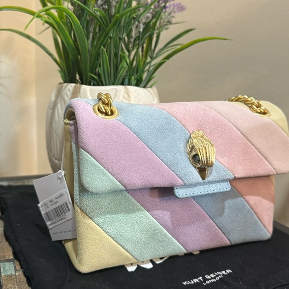 🌷Host pick Kurt Geiger London Mini
Suede Rainbow Striped Kensington Crossbody 🌷🌷 - Picture 7 of 13